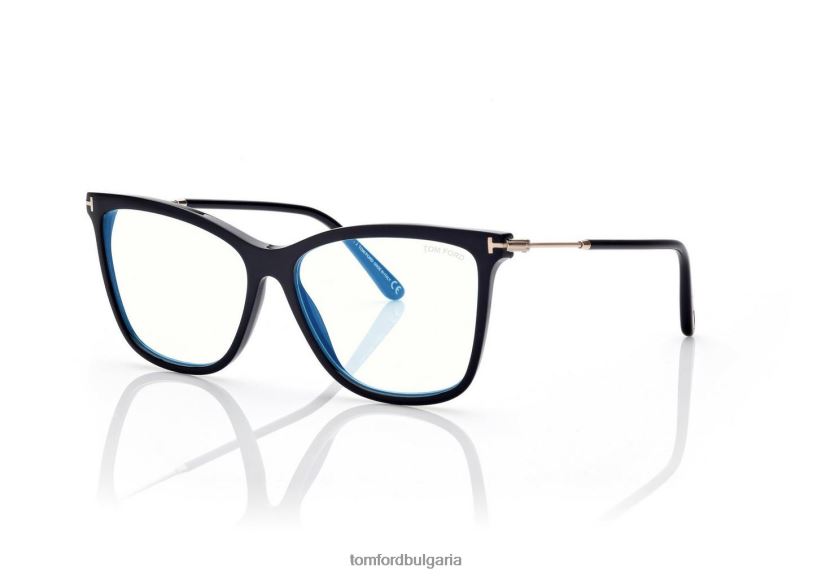 Жени очила син блок мек оптичен клипс за котешко око на слънце черен TOM FORD B880D2227