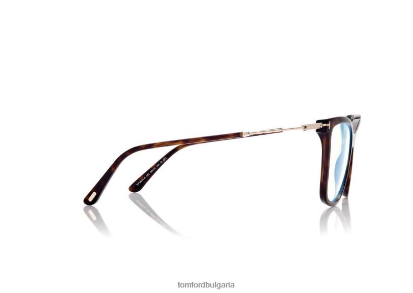 Жени очила син блок мек оптичен клипс за котешко око на слънце тъмна Хавана TOM FORD B880D2228