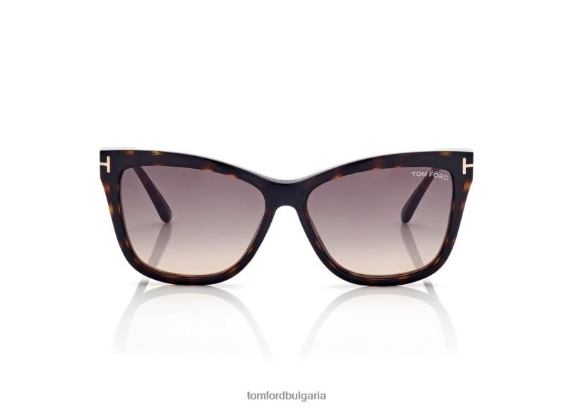 Жени очила син блок мек оптичен клипс за котешко око на слънце тъмна Хавана TOM FORD B880D2228