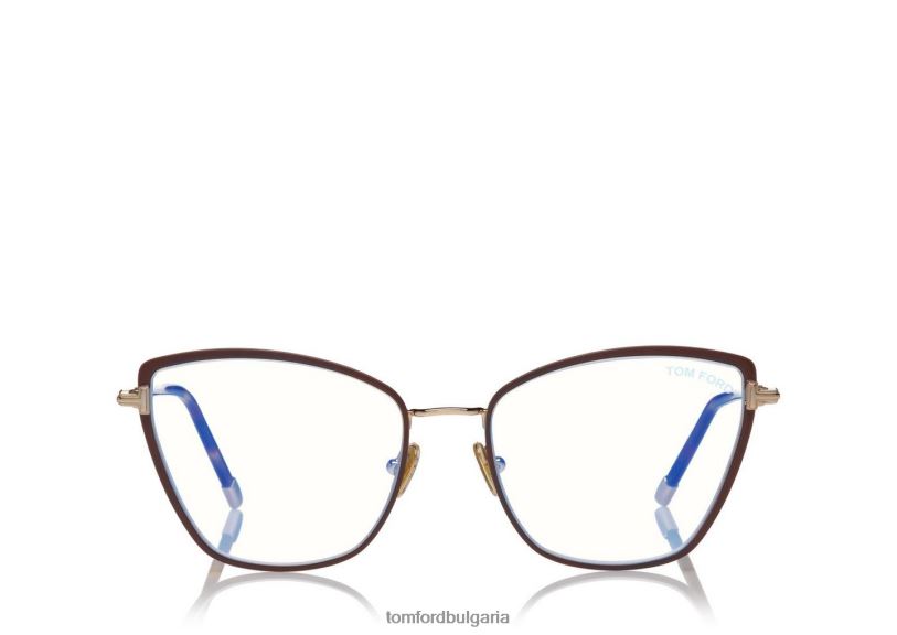 Жени очила син блок мека оптика котешко око кафяво TOM FORD B880D2231