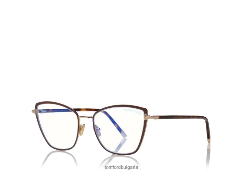 Жени очила син блок мека оптика котешко око кафяво TOM FORD B880D2231