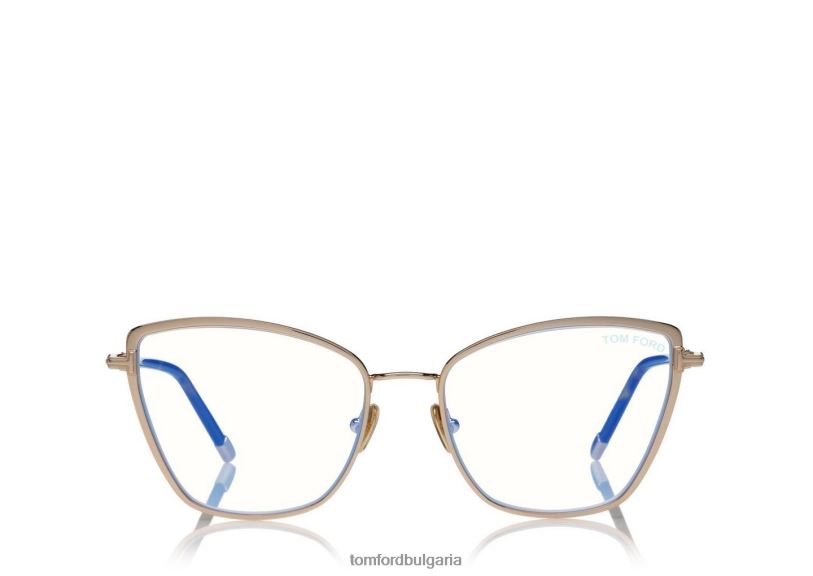 Жени очила син блок мека оптика котешко око злато TOM FORD B880D2232