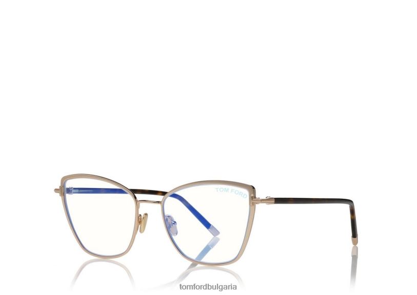 Жени очила син блок мека оптика котешко око злато TOM FORD B880D2232