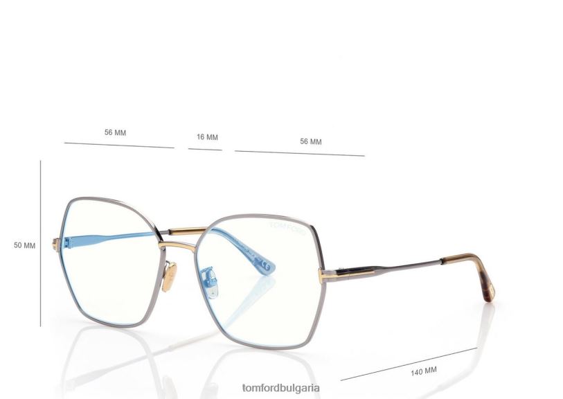 Жени очила син блок пеперуда оптика сребро TOM FORD B880D2234