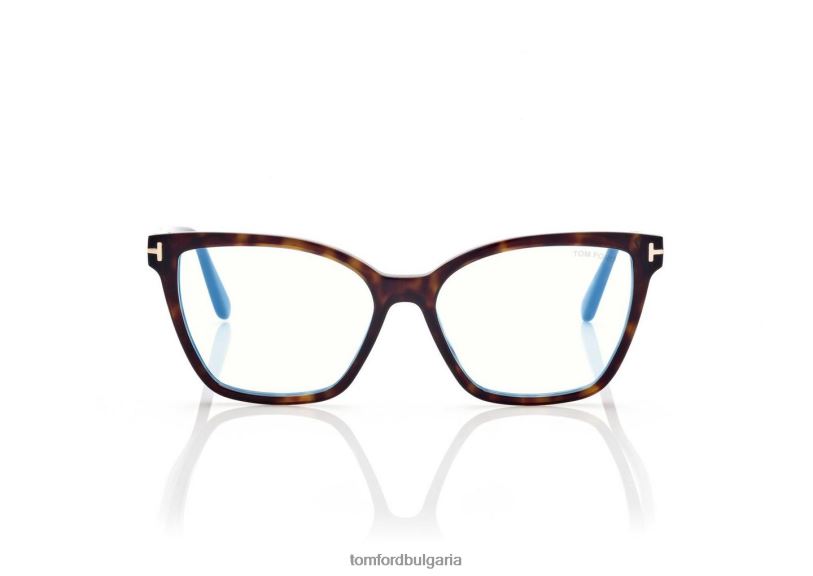 Жени очила син блок котешко око оптика тъмна Хавана TOM FORD B880D2237