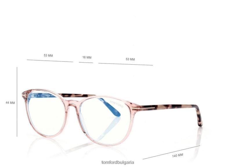 Жени очила син блок мека оптика котешко око розово-ледено бяло TOM FORD B880D2243