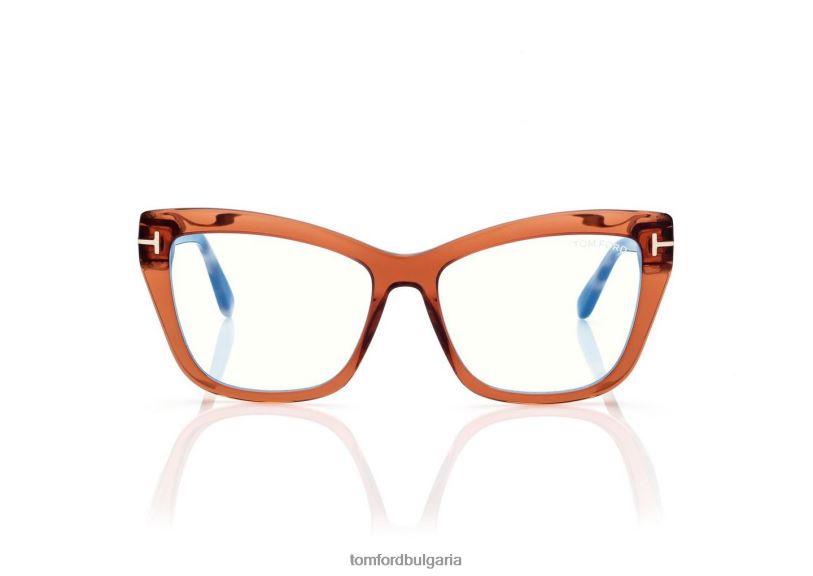 Жени очила синьо квадратно оптично котешко око кафяво TOM FORD B880D2245