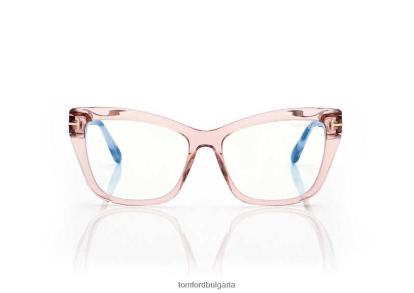 Жени очила синьо квадратно оптично котешко око розово-ледено бяло TOM FORD B880D2246