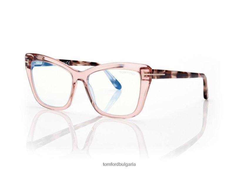 Жени очила синьо квадратно оптично котешко око розово-ледено бяло TOM FORD B880D2246