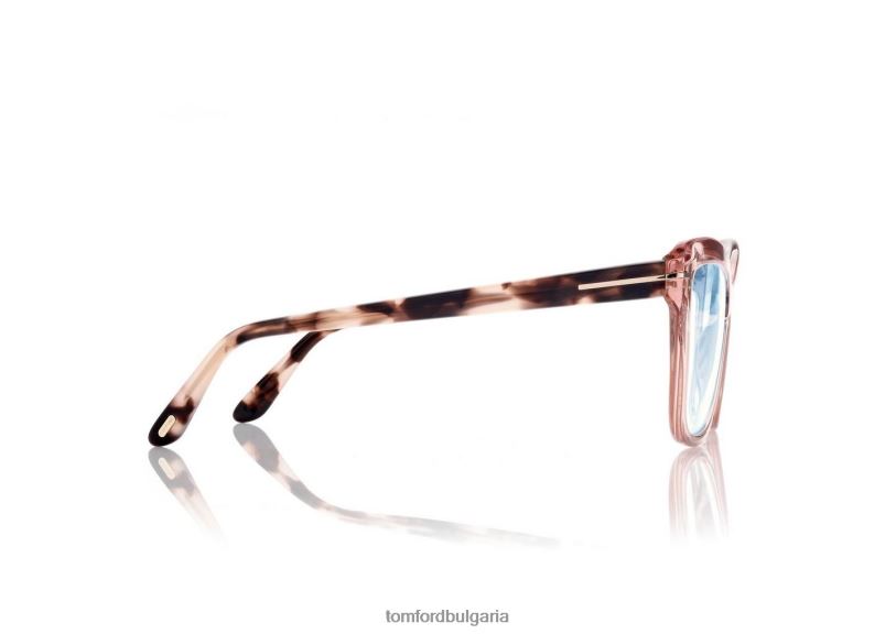Жени очила синьо квадратно оптично котешко око розово-ледено бяло TOM FORD B880D2246