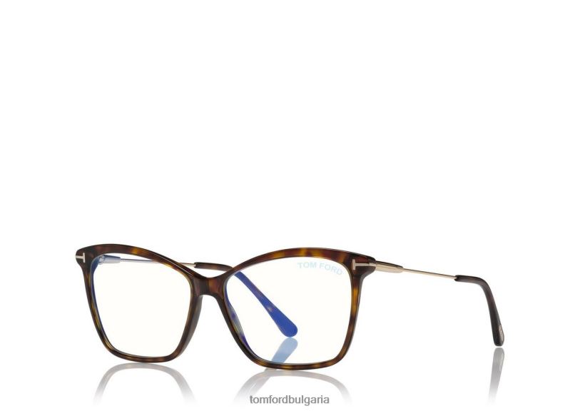 Жени очила син блок котешко око оптика тъмна Хавана TOM FORD B880D2248