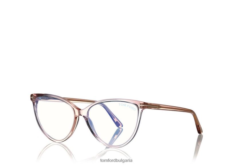 Жени очила син блок котешко око оптика прозрачно розово TOM FORD B880D2255