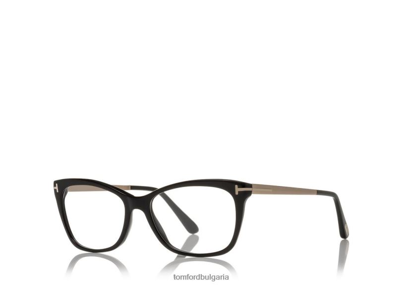 Жени очила лека заоблена квадратна оптична рамка черен TOM FORD B880D2256