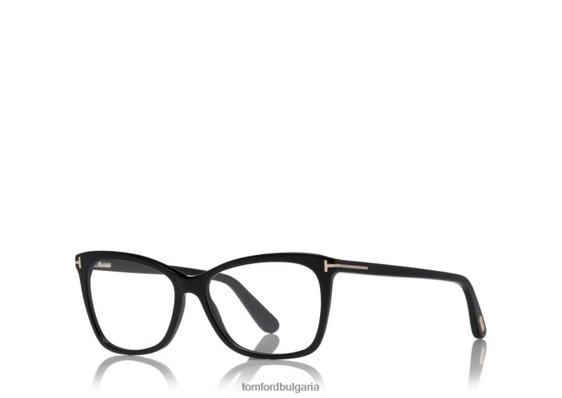 Жени очила тънка оптична рамка тип пеперуда черен TOM FORD B880D2257