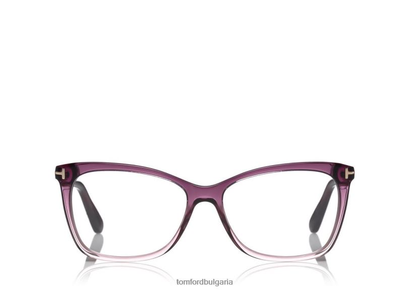Жени очила тънка оптична рамка тип пеперуда виолетово TOM FORD B880D2258