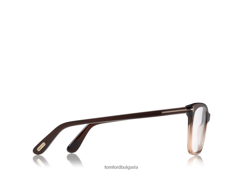 Жени очила тънка оптична рамка тип пеперуда червена Хавана TOM FORD B880D2259