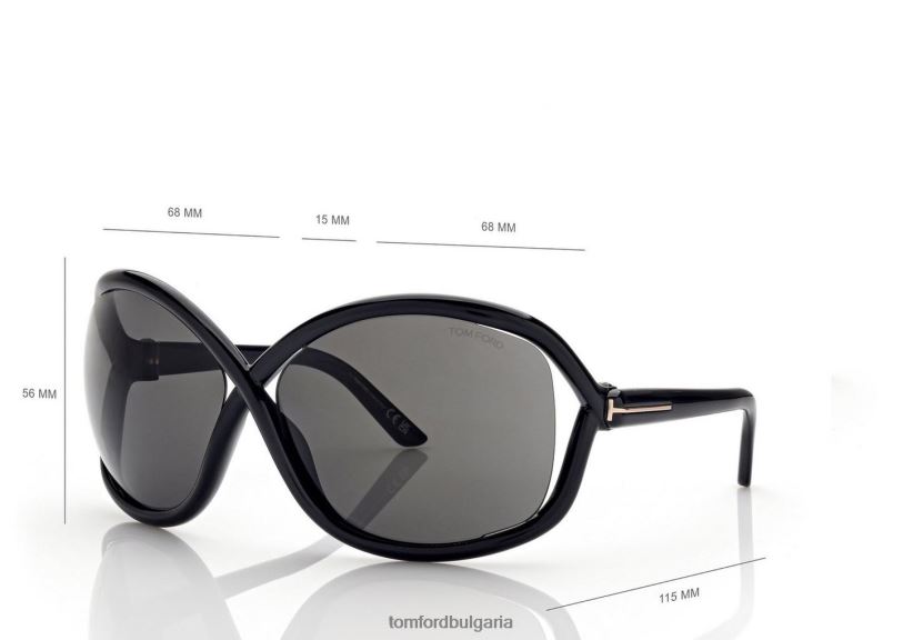 Жени очила слънчеви очила Bettina черен TOM FORD B880D2091