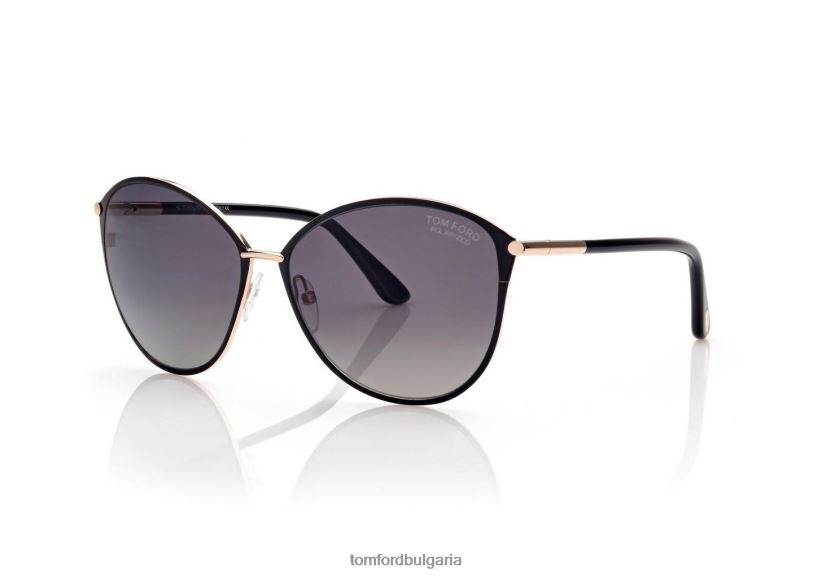 Жени очила поляризирани слънчеви очила Penelope розово злато TOM FORD B880D2140