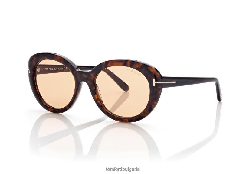 Жени очила лилия слънчеви очила тъмна Хавана TOM FORD B880D2103