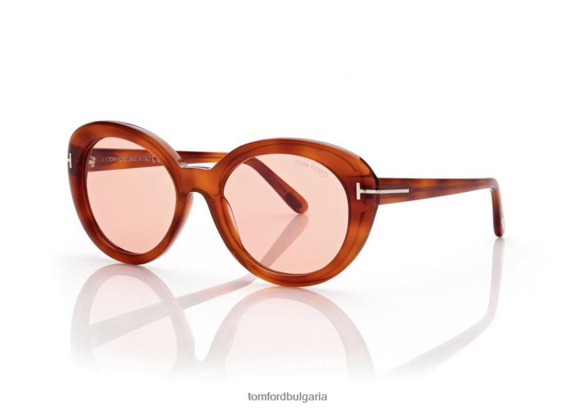 Жени очила лилия слънчеви очила руса хавана TOM FORD B880D2104