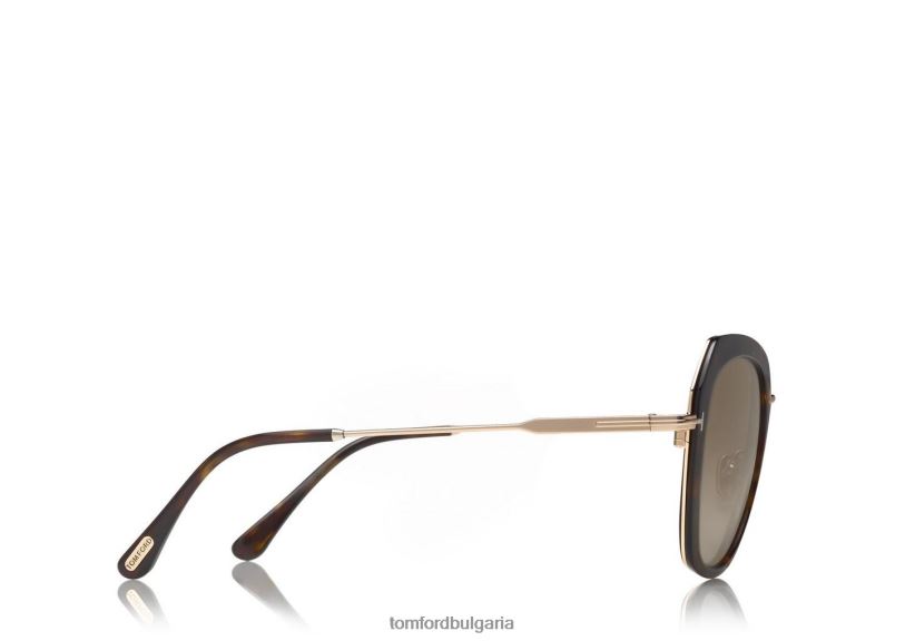 Жени очила поляризирани кенийски слънчеви очила тъмна Хавана TOM FORD B880D2166