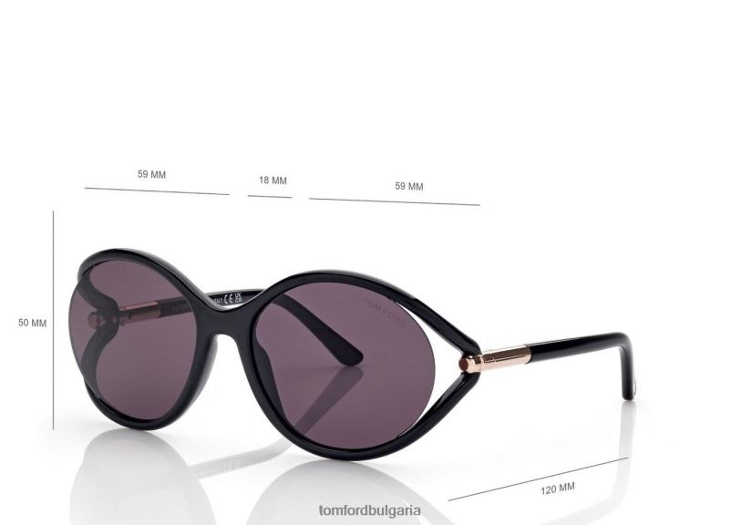 Жени очила мелодични слънчеви очила черен TOM FORD B880D2171