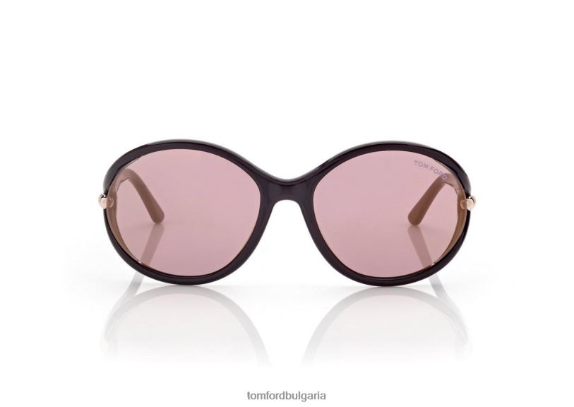 Жени очила мелодични слънчеви очила блестящо тъмно кафяво/градиент TOM FORD B880D2172
