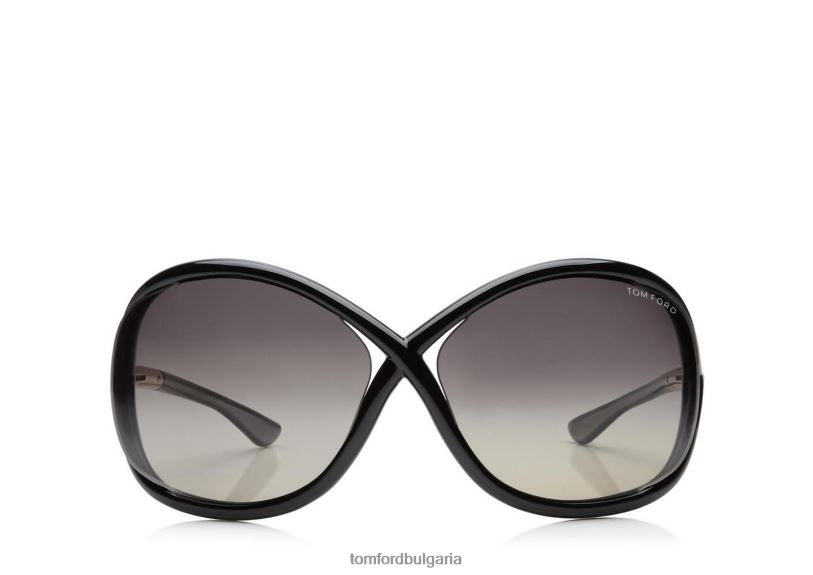 Жени очила поляризирани големи слънчеви очила Whitney черен TOM FORD B880D2105