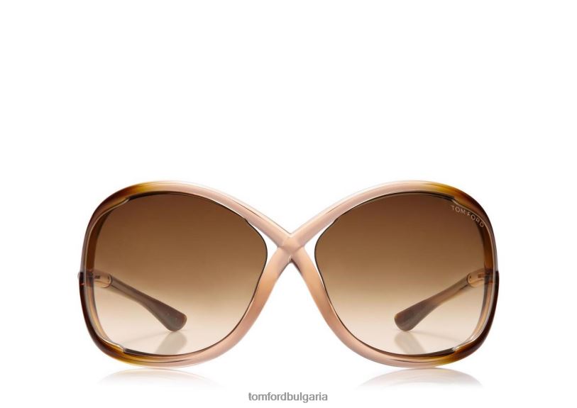 Жени очила огромни меки кръгли слънчеви очила Whitney роза TOM FORD B880D2156
