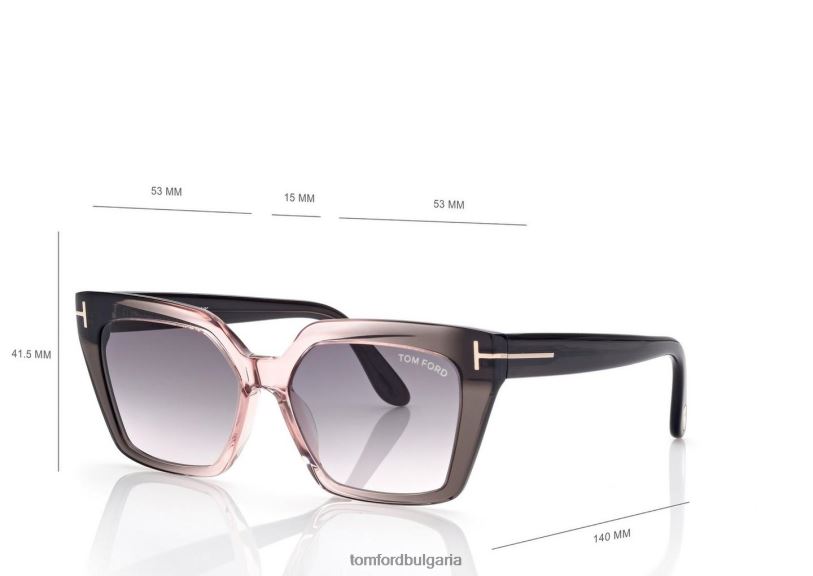 Жени очила слънчеви очила Winona сиво до прасковено TOM FORD B880D2078