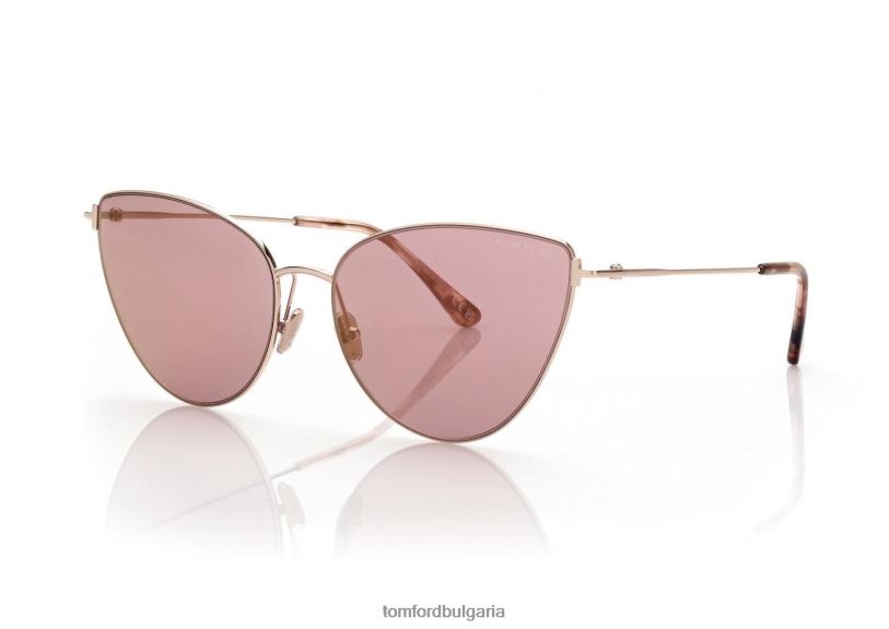 Жени очила слънчеви очила anais градиент от розово злато TOM FORD B880D2168