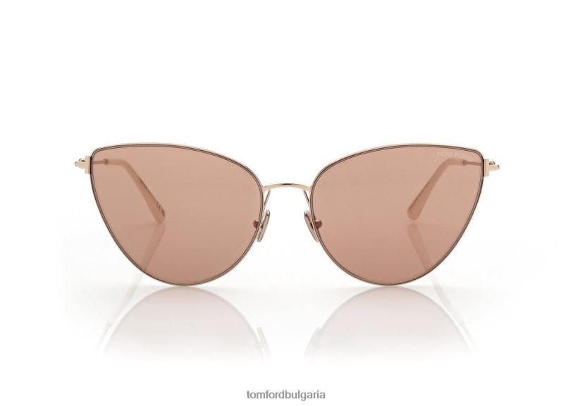 Жени очила слънчеви очила anais златисто/кафява огледална леща TOM FORD B880D2169
