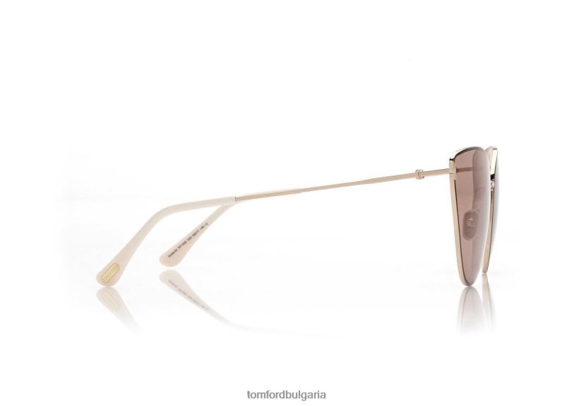 Жени очила слънчеви очила anais златисто/кафява огледална леща TOM FORD B880D2169