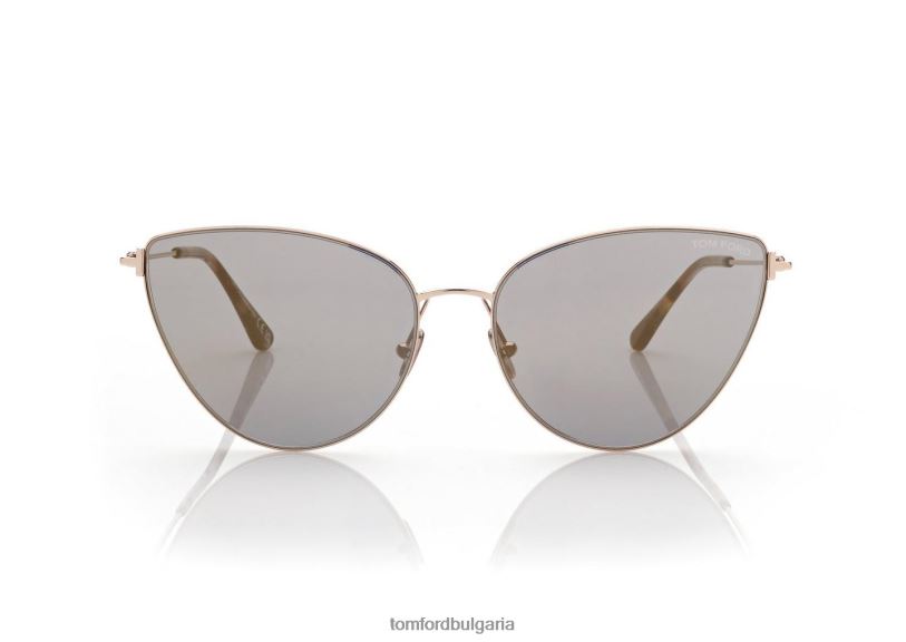 Жени очила слънчеви очила anais златно/опушено огледало TOM FORD B880D2170