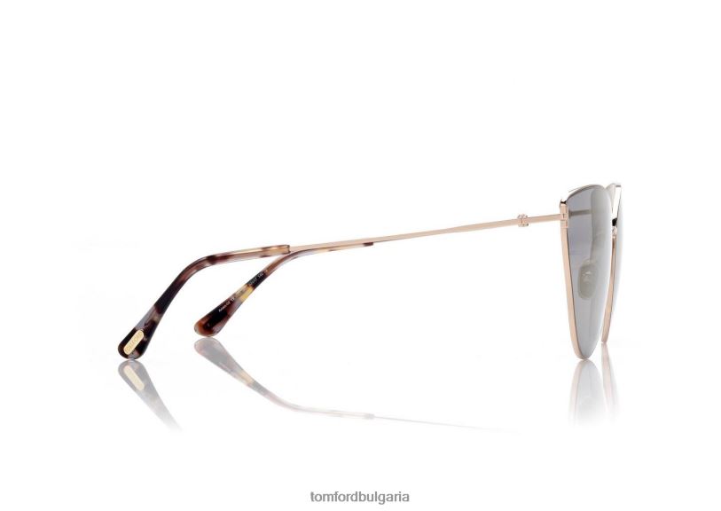 Жени очила слънчеви очила anais златно/опушено огледало TOM FORD B880D2170