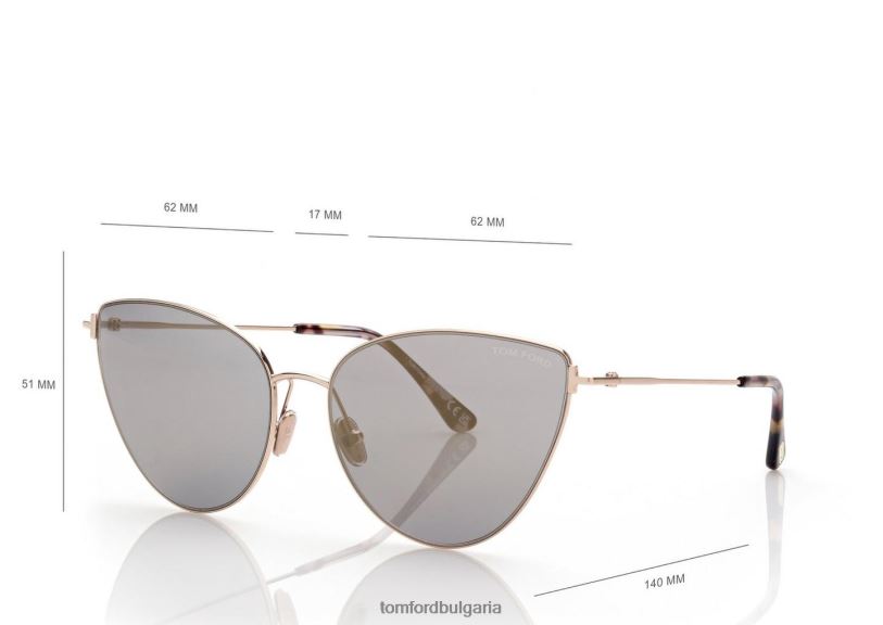 Жени очила слънчеви очила anais златно/опушено огледало TOM FORD B880D2170