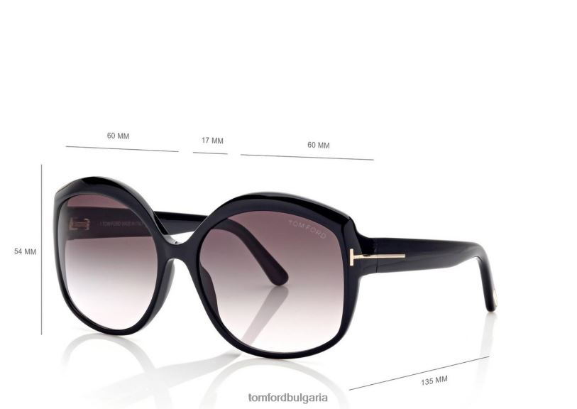 Жени очила слънчеви очила chiara черен TOM FORD B880D2115
