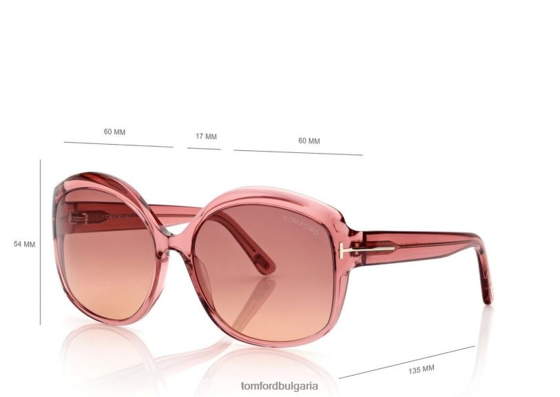 Жени очила слънчеви очила chiara розово TOM FORD B880D2117