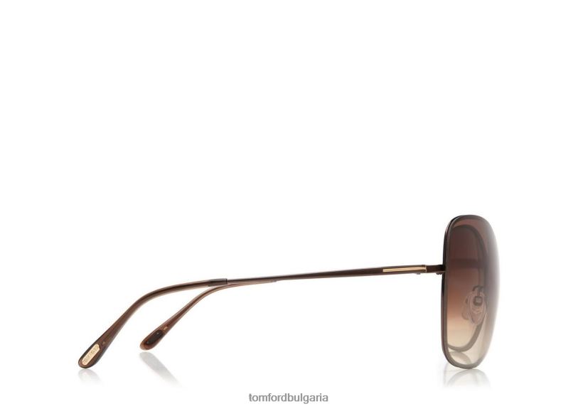 Жени очила слънчеви очила colette butterfly тъмно кафяво TOM FORD B880D2127