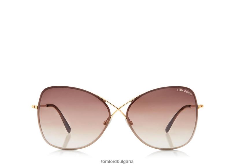Жени очила слънчеви очила colette butterfly розово злато TOM FORD B880D2129