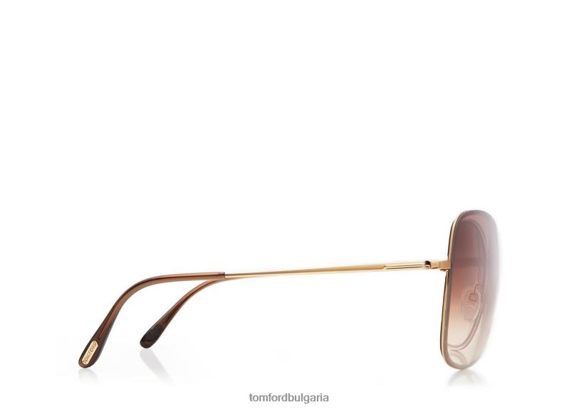 Жени очила слънчеви очила colette butterfly розово злато TOM FORD B880D2129