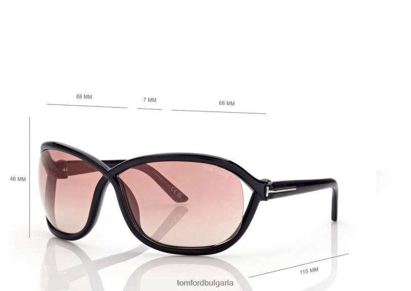 Жени очила слънчеви очила fernanda Черно огледало TOM FORD B880D2138