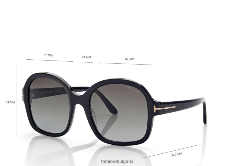 Жени очила слънчеви очила hanley черен TOM FORD B880D2163