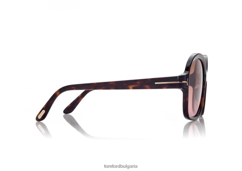 Жени очила слънчеви очила hanley тъмна Хавана TOM FORD B880D2164