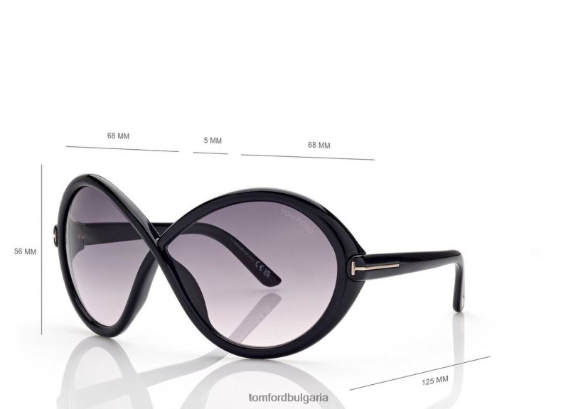 Жени очила слънчеви очила jada черен TOM FORD B880D2134