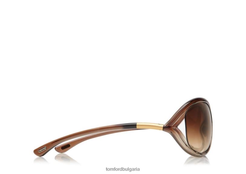 Жени очила меки квадратни слънчеви очила jennifer бронз TOM FORD B880D2075