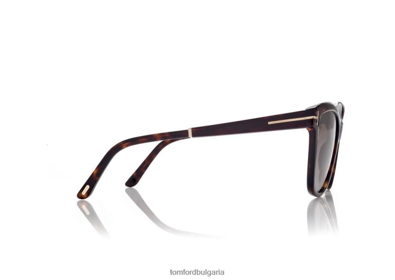 Жени очила поляризирани слънчеви очила lucia тъмна Хавана TOM FORD B880D2133
