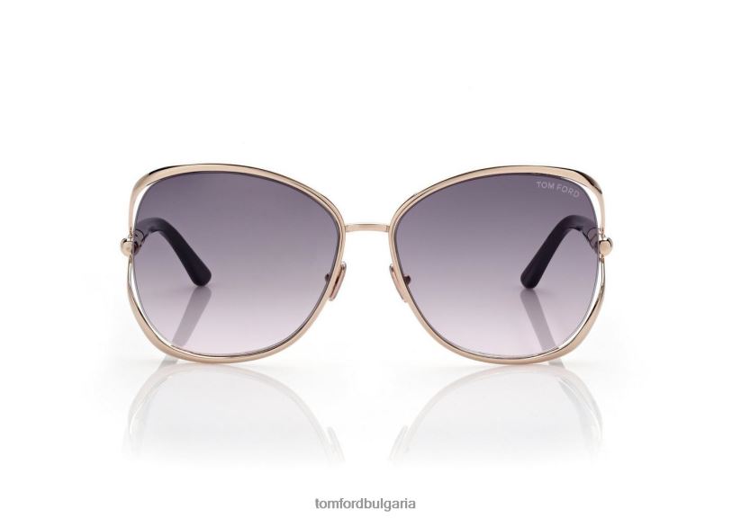 Жени очила слънчеви очила marta злато TOM FORD B880D2111