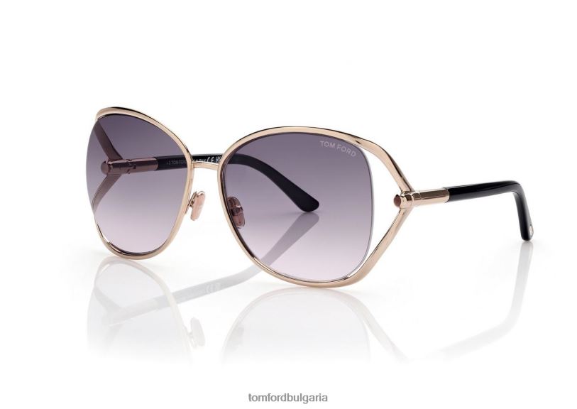 Жени очила слънчеви очила marta злато TOM FORD B880D2111