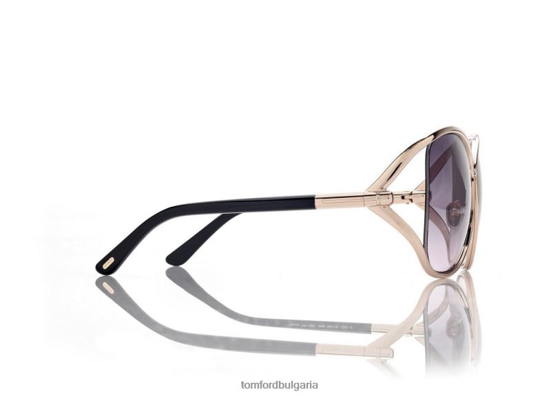 Жени очила слънчеви очила marta злато TOM FORD B880D2111
